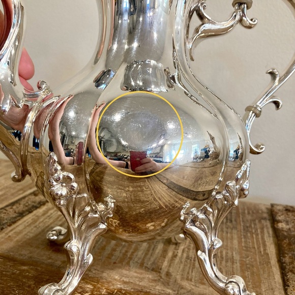 Vintage 1957 Reed & Barton Silver Plated Coffee Tea Pot #1795 Winthrop Pumpkin - Picture 15 of 15